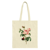 Pink Rose Tote Bag, Floral Tote, Butterfly Tote Bag, Botanical Bag, Gift for Her, Stylish Tote Bag, Elegant Bag, Unique Tote Design - Tawshia